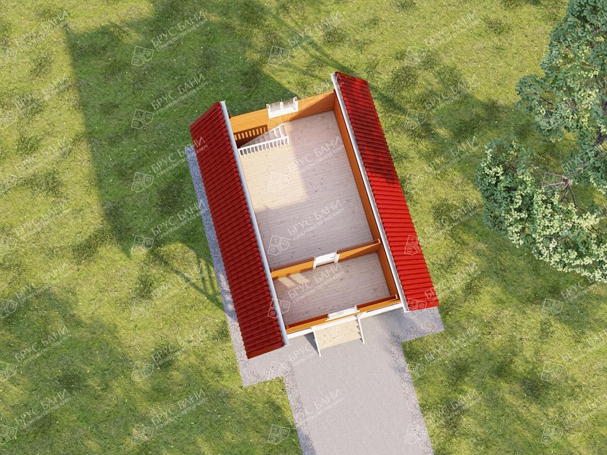Дом из бруса 6x8 - планировка второго этажа